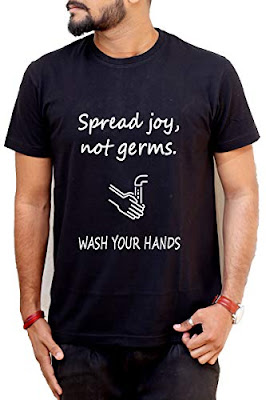 Thewolfstore Men's Spread Joy not Germs T-Shirt