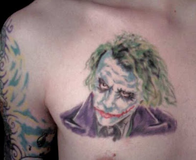 The Famous Joker's Santence Joker Tattoo on Chest
