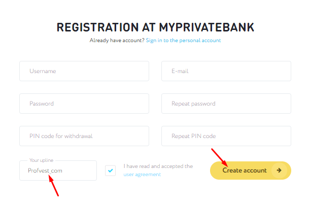 Регистрация в MyPrivateBank 2