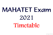 MAHATET EXAM 2021 timetable