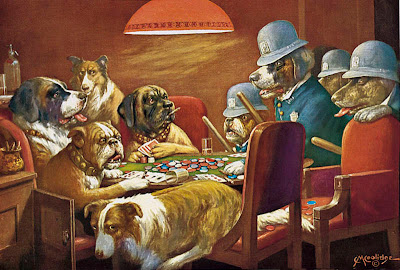 "Perros jugando a póker" 