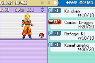 Pokemon Dragon Ball Z Legend of Kakarot para GBA Goku Super Saiyan