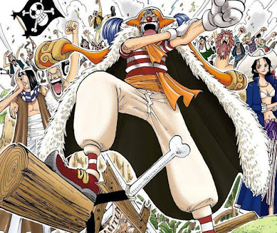  Marshall D Teach alias Kurohige menilai bahwa  Apakah Buggy Si Badut Akan Menjadi Penguasa Dunia One Piece ?