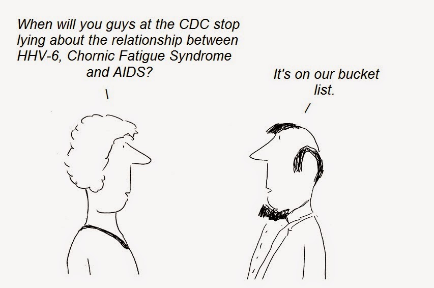 cartoon, cartoons, cdc, cover-up, hhv-6, cfs, chronic fatigue syndrome, aids, gallo, fauci, lipkin 