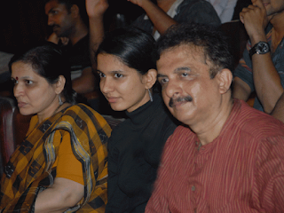 Jayanth Kaikini with wife and daughter