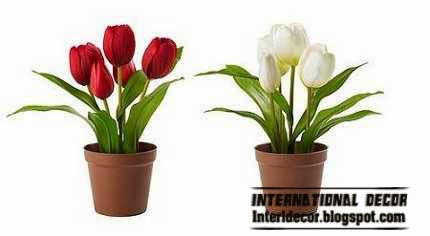 artificial plants, artificial flowers in pot
