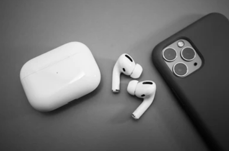 AirPods Pro with a mobile phone