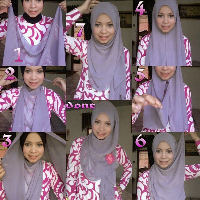 1000+ images about tutorial hijab on Pinterest  Simple 