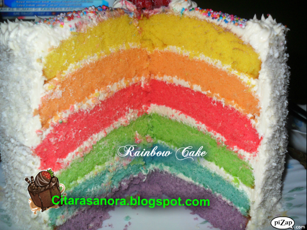 Roses of Nora: Rainbow Cake @ Kek Pelangi
