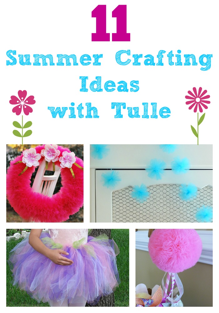 Great list of 11 #DIY crafts that can be done with #tulle. #crafts