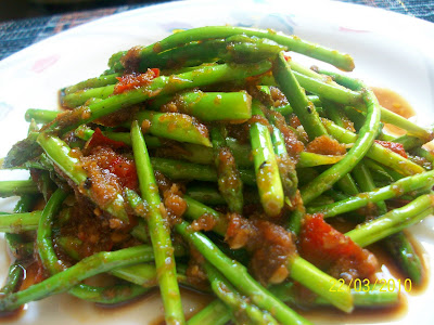 Periuktanah: Asparagus Goreng Ikan Masin