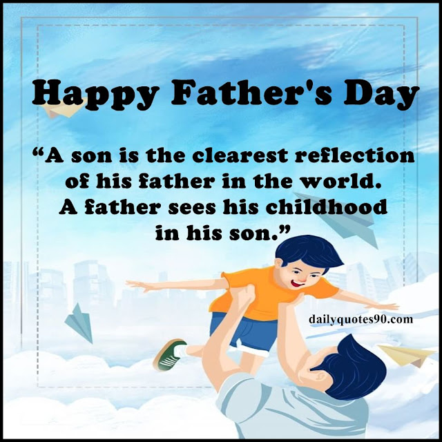 watercolor poster of father & son,Best Wishes For Fathers Day | Happy Fathers Day.