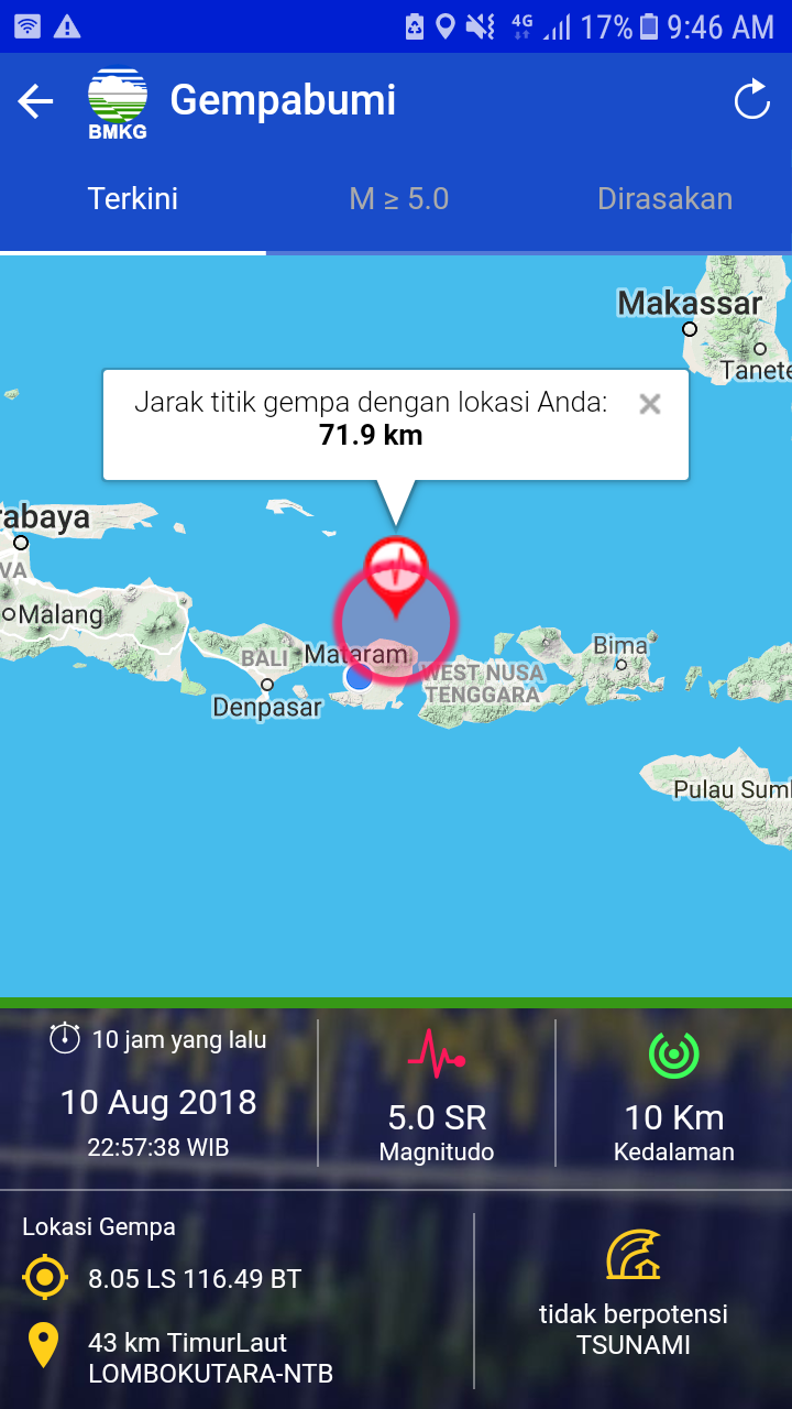 Aplikasi Android Pendeteksi Gempa Di Seluruh Indonesia ...