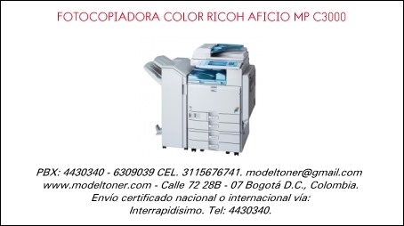 FOTOCOPIADORA COLOR RICOH AFICIO MP C3000