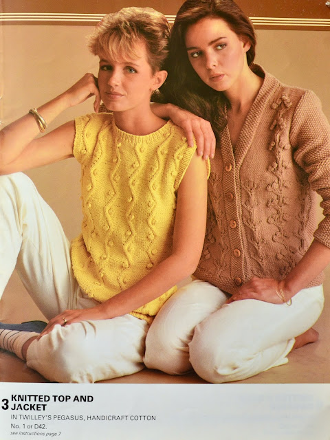 Vintage 1980s Knitting Pattern - Twilley's Pattern Booklet B107 Ladies' Top and Jacket