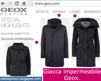 giacca impermeabile geox