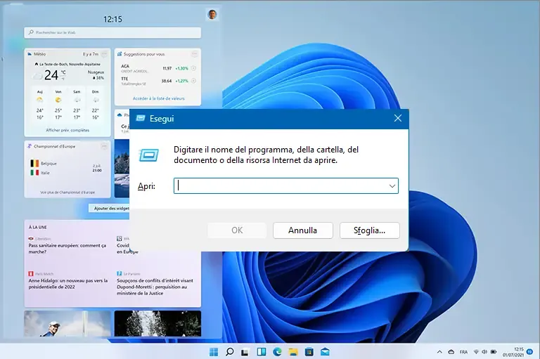 L'app Esegui in Windows 11