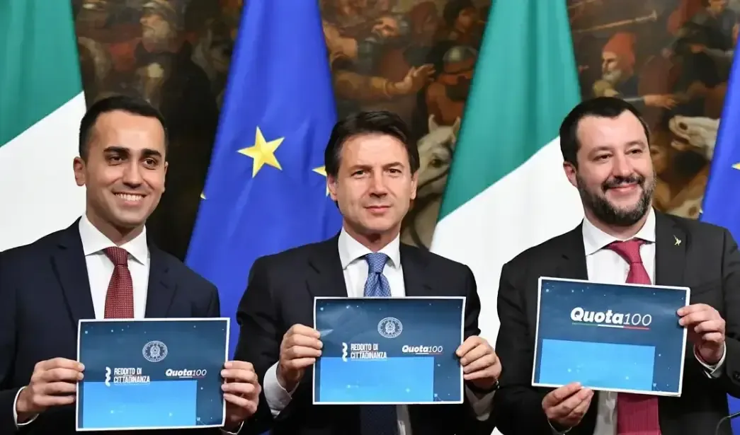 Luigi Di Maio, Giusepe Conte e Matteo Salvini