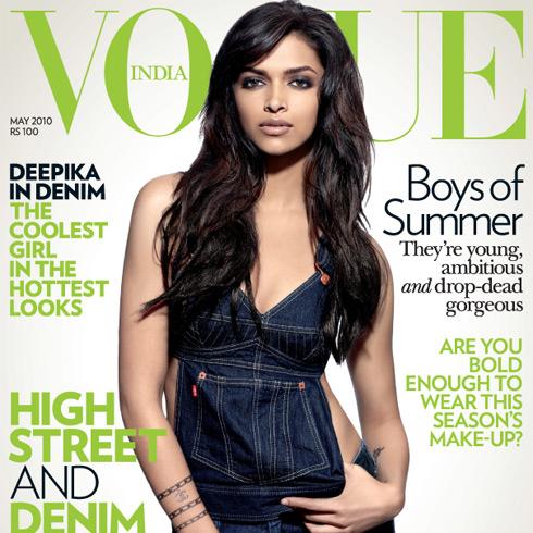Deepika padukone on the cover of Vogue india for May 2010. Deepika padukone on the cover of Vogue india for May 2010.