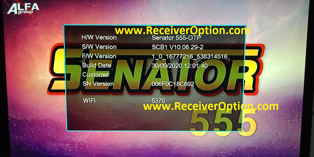 SENATOR 555 1506T NEW SOFTWARE WITH KOOORA & DIRECT BISS KEY ADD OPTION
