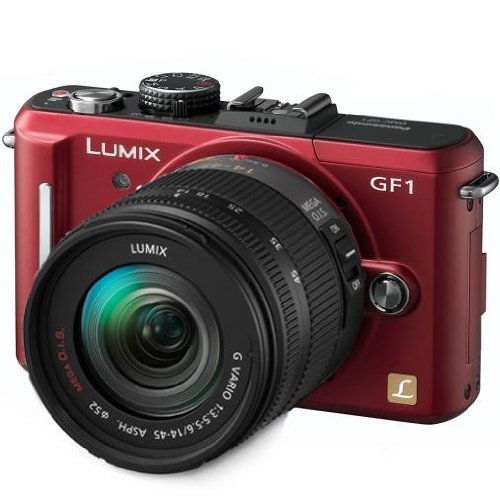 Panasonic Lumix DMC-GF1 12.1MP Micro Four-Thirds Interchangeable Lens Digital Camera with 14-45mm Lens (Red)