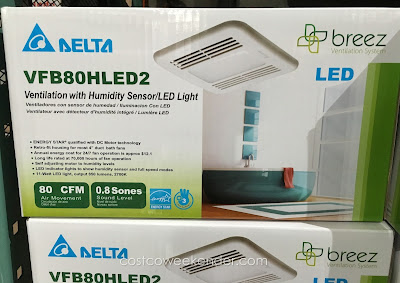 Delta Breez VFB80HLED2 Ventilation with Humidity Sensor/LED Light – every bathroom should have one