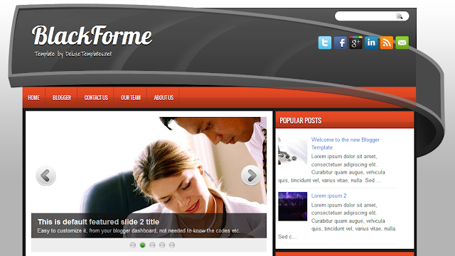 Black Form : Slick Blogger Template