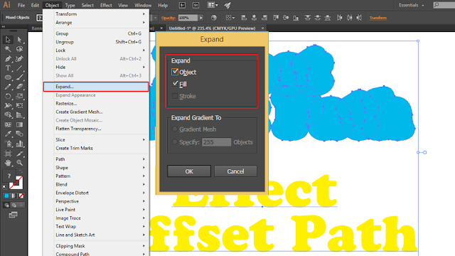 AdobeMasters.blogspot.com -  Cara Menggunakan Effect Offset Path Adobe Illustrator 