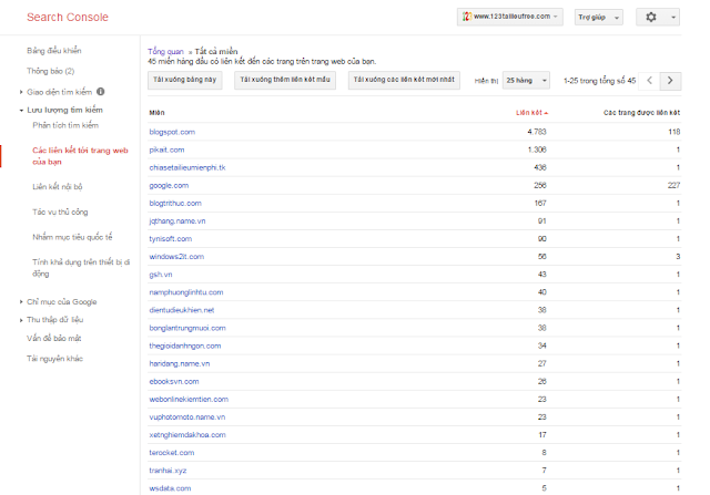 Truy cập vào Google Webmaster Tools