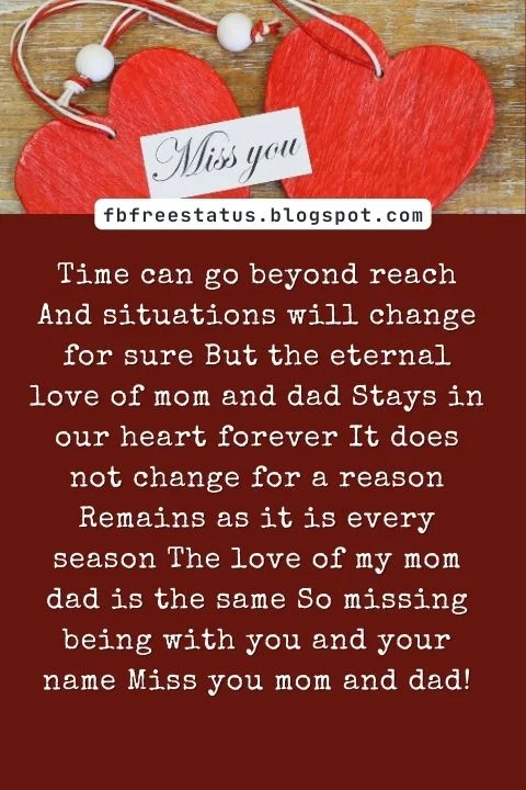 Missing You Messages for Parents Missing You Messages for Parents