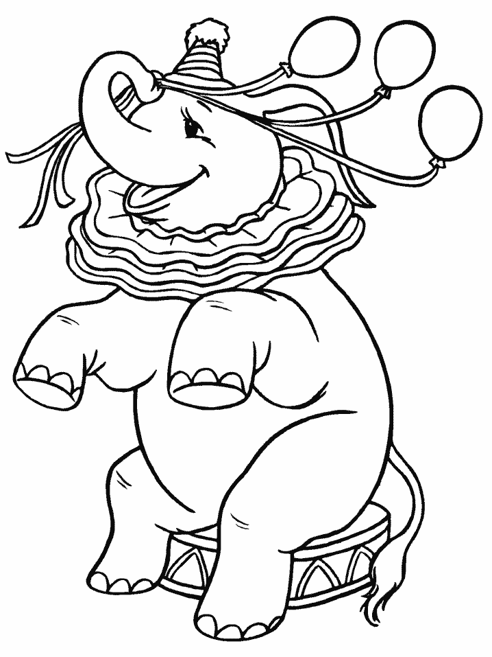 Printable Circus Cartoon Coloring Pages