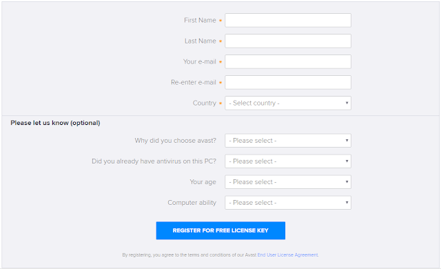 free avast license key