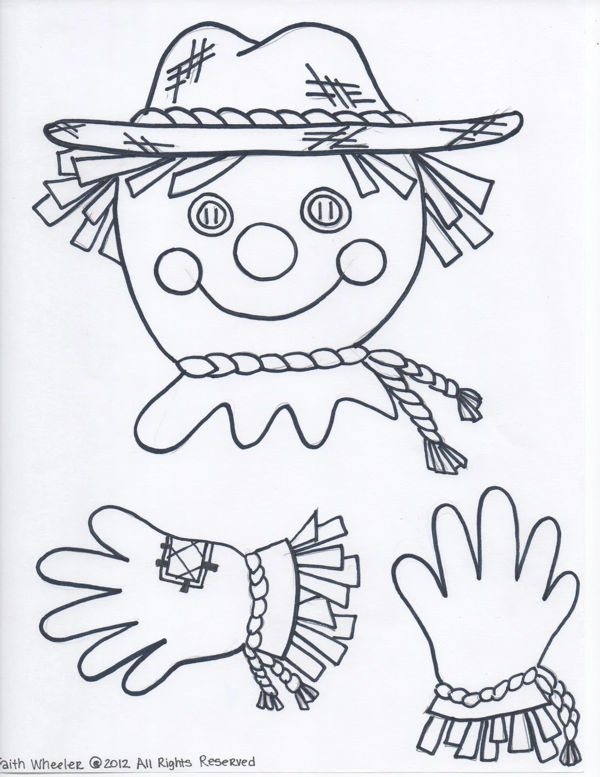 21+ Scarecrow Printable Template Free Coloring Pages