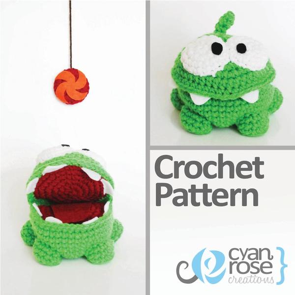 Cut the Rope Om Nom Crochet Pattern