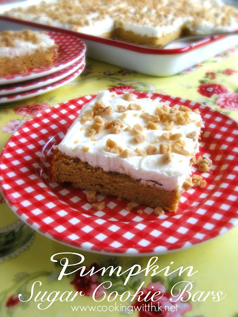 Pumpkin Sugar Cookie Bars