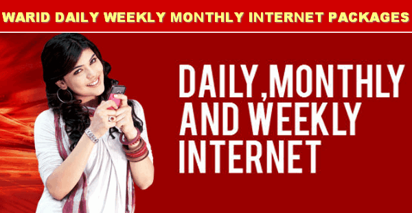 Warid Daily Weekly Monthly LTE 4G Internet Packages