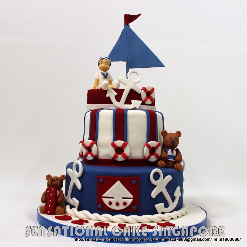 Cakeinspiration Singapore Nautical Theme 1st Birthday Cake