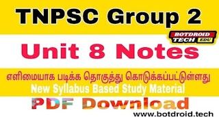 tnpsc group 2 new syllabus unit 8 study material