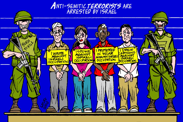 Criticar Israel não é antissemitismo - Charge Latuff 8