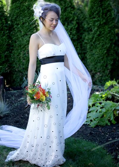 White lace wedding accessory birdcage veil