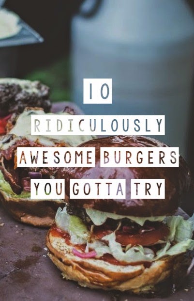 What's a burger? A meat patty, two buns, some veggies and maybe some cheese and bacon, right? Well, sure but that's pretty boring compared to these ten ridiculously awesome burgers I found on the interwebs today. Dig it... AND BEHOLDETH! National Hamburger Day, May 28th.