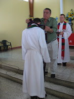 Instalación nuevo pastor capellán - foto: Carlos Figueroa, Fabiola Vásquez, Félix Galicia y José Figueroa (09/03/08)