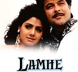 Poster Of Bollywood Movie Lamhe (1991) 300MB Compressed Small Size Pc Movie Free Download worldfree4u.com