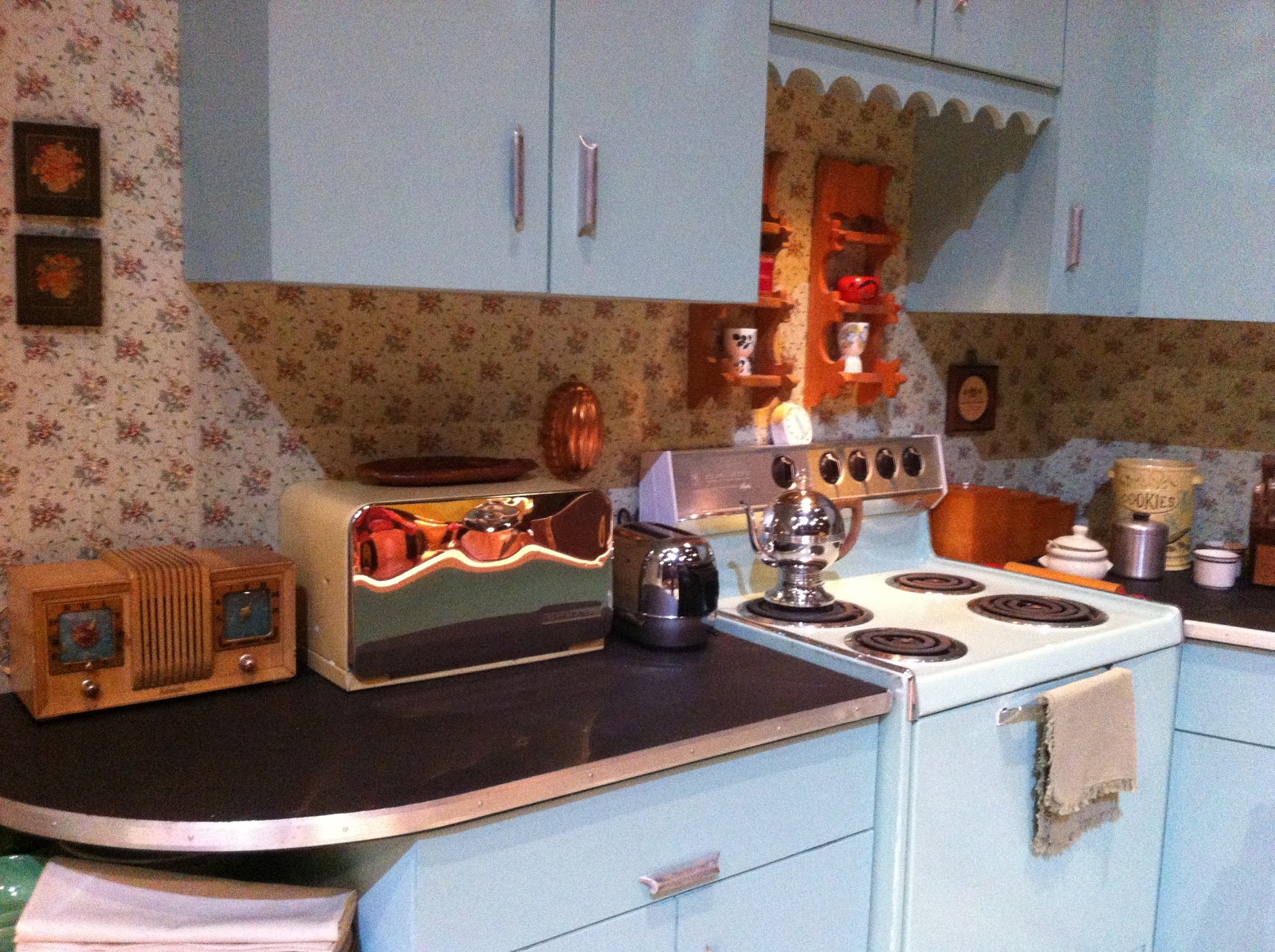 kitchen—enjoyed picking wallpaper, coffee pot, toaster,