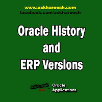 Oracle History and ERP Versions, www.askhareesh.com