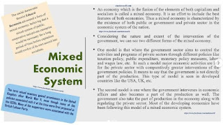 Know the Mixed Economic System