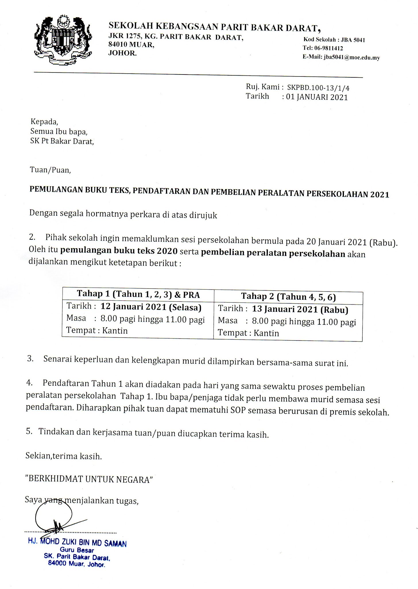 Surat Pekeliling Papan Kenyataan Sekolah