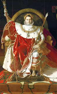 Napoleon I on His Imperial Throne painting, the French King Bonaparte by Neoclassical Jean-Auguste-Dominique Ingres c.1806