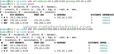 konfigurasi routing statis