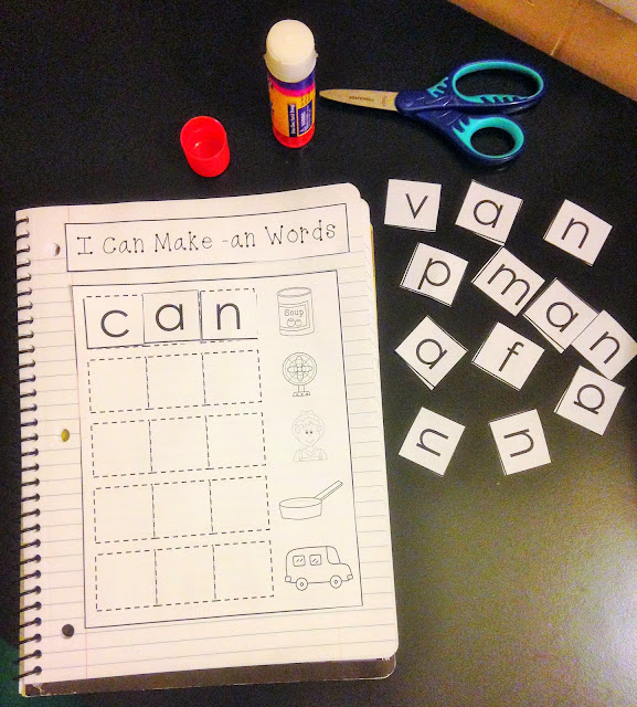 https://www.teacherspayteachers.com/Product/CVC-Word-Families-Interactive-Notebook-1235903